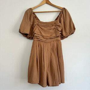 {Mustard Seed} NWT short romper with puff sleeves size: S